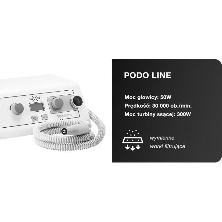 Podologijos frezavimo staklės Exo Podo Line su amortizatoriumi