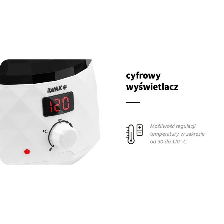 iWax Diamond Tech 400 ml vaško šildytuvas 100 W baltos spalvos