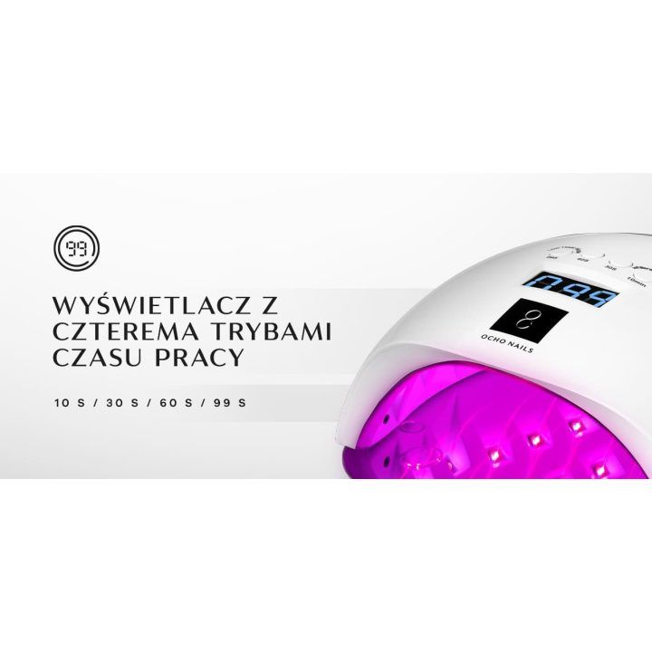 OCHO NAILS X13 65W plius balta LED UV lempa su veidrodiniu dugnu