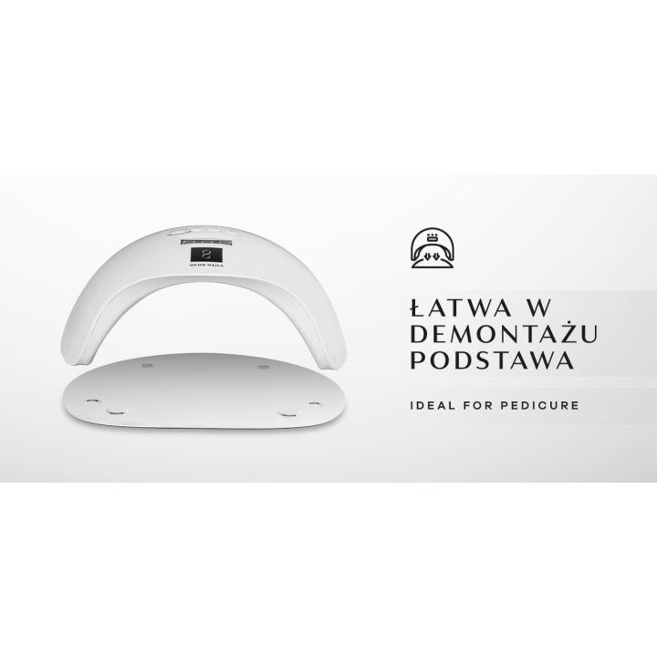 OCHO NAILS X13 65W plius balta LED UV lempa su veidrodiniu dugnu