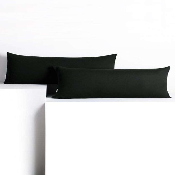 Pagalvės užvalkalas 20 × 145 cm, juodos spalvos