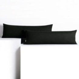 Pagalvės užvalkalas 40 × 145 cm, juodos spalvos