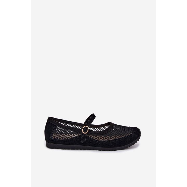 Juodos balerinos su dirželiu Chicca