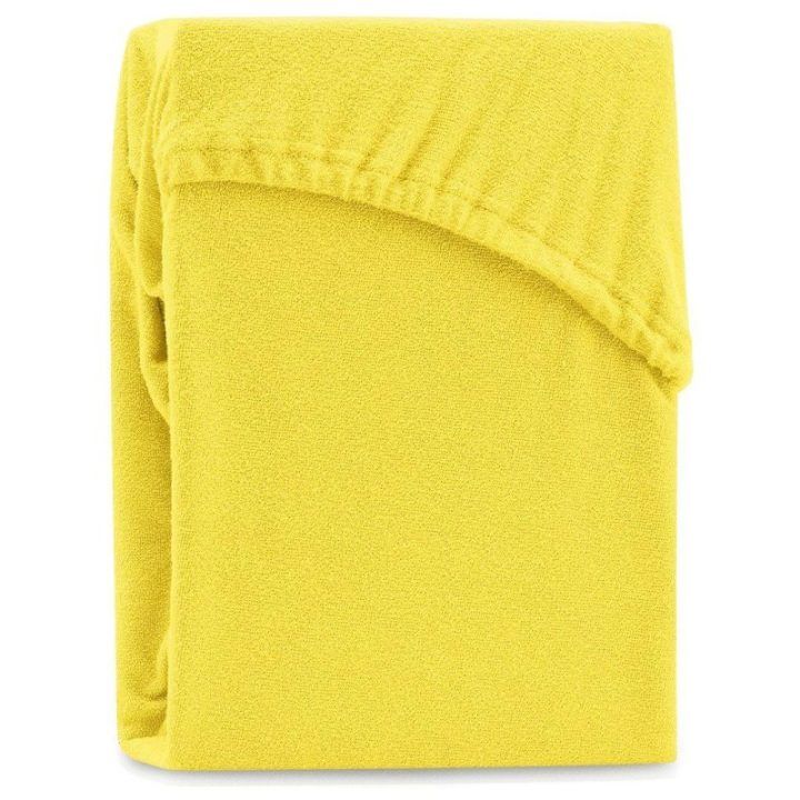Paklodė su guma 200–220×200+30 cm geltona AH RUBY