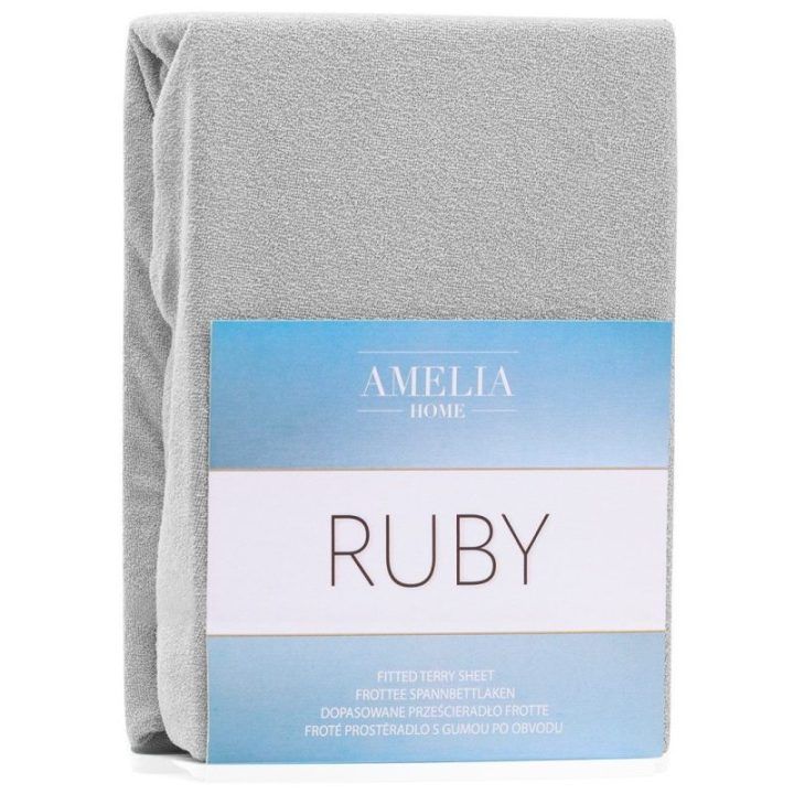 Paklodė su guma 120–140x200+30 sidabrinė AH RUBY