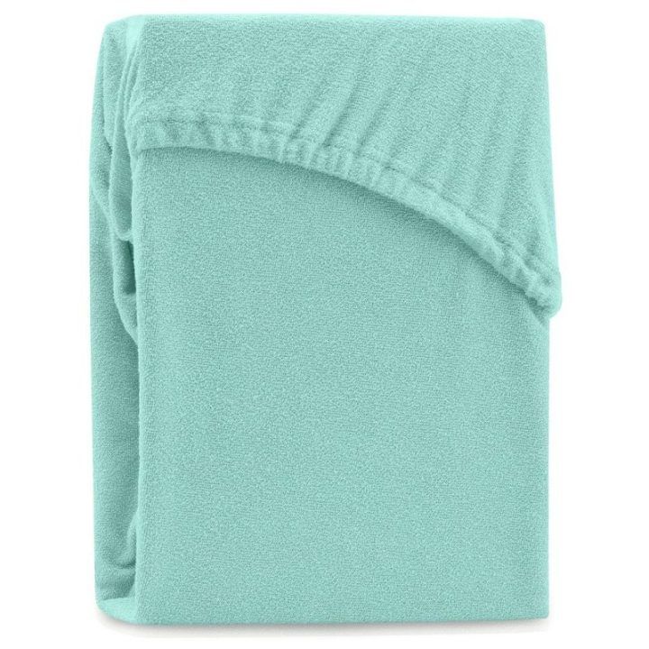 Paklodė su guma 160–180×200+30 cm mėtinės spalvos AH RUBY