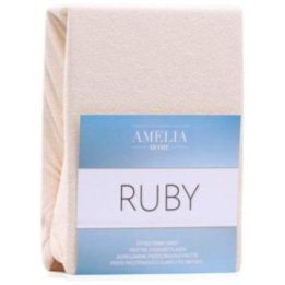 Paklodė su guma 80–90x200+30 smėlio spalvos AH RUBY