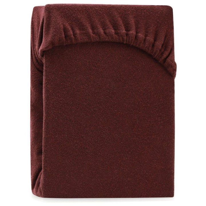 Paklodė su guma 160–180x200+30 cm ruda AH RUBY