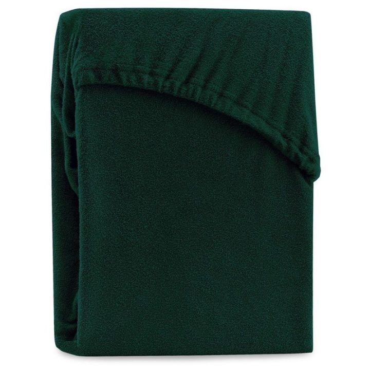 Paklodė su guma 140–160x200+30 cm butelių žalia AH RUBY