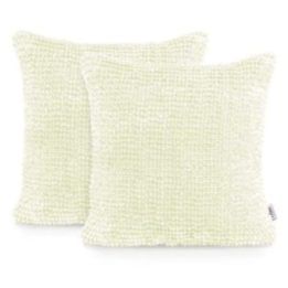 Dekoratyvinis pagalvės užvalkalas baltas AH BATI 45×45 cm (2 vnt.)