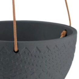 Juodas gėlių vazonas Lokai 15,4×10 cm