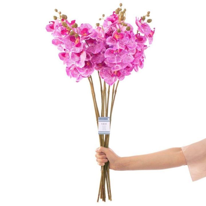 Alyvinės dirbtinės orkidėjos šakelės, rinkinys 10 vnt.