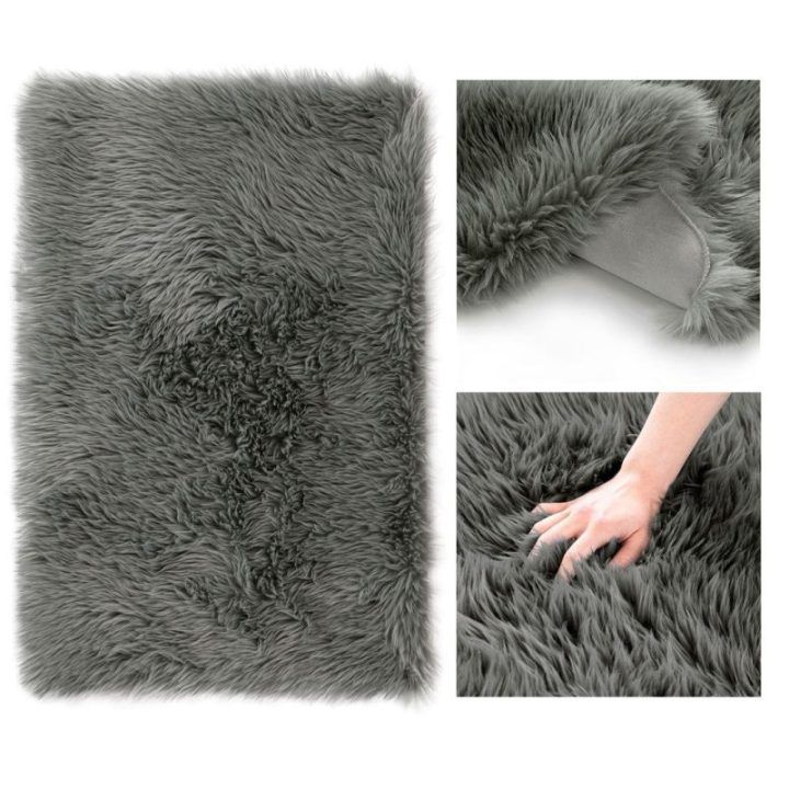 Tamsiai pilkas kilimas Dokka 60 x 90 cm