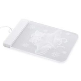 LED vitražo dekoracijų rinkinys „Reindeers“ — stačiakampiai, 5 vnt.