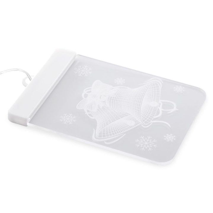LED vitražas „Jingle Bells“ stačiakampis, 1 vnt.