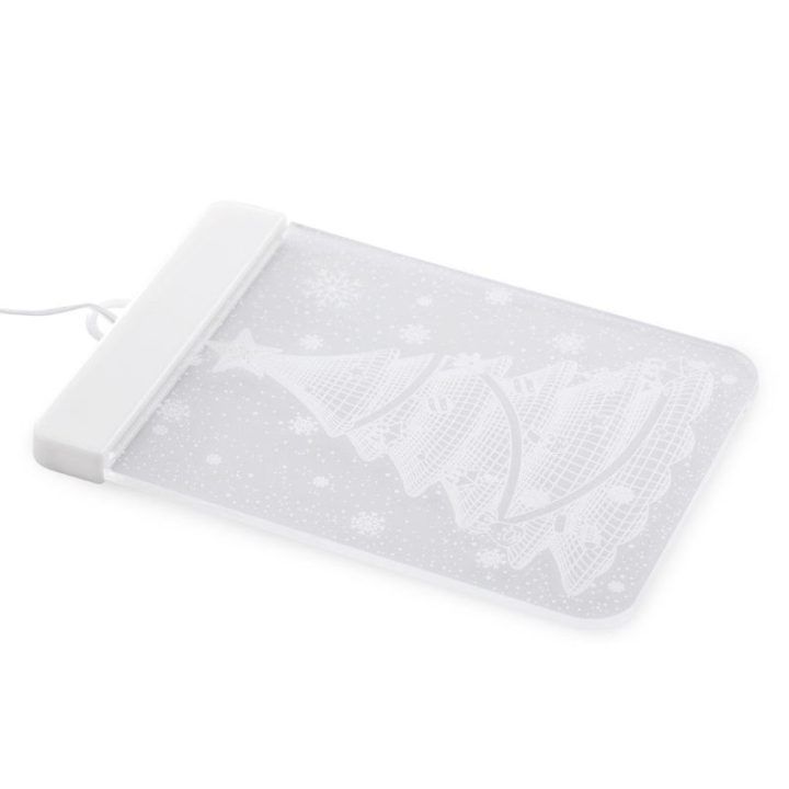 LED vitražas — kalėdinė eglutė (stačiakampė)