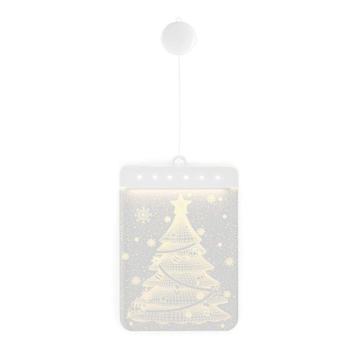 LED vitražas — kalėdinė eglutė (stačiakampė)