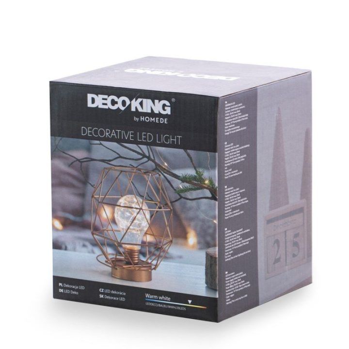 LED dekoracija Balbu šiltai balta, 20 LED
