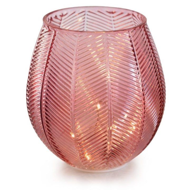 LED dekoracija MURCIA pudrinė rožinė 16 × 17,5 cm