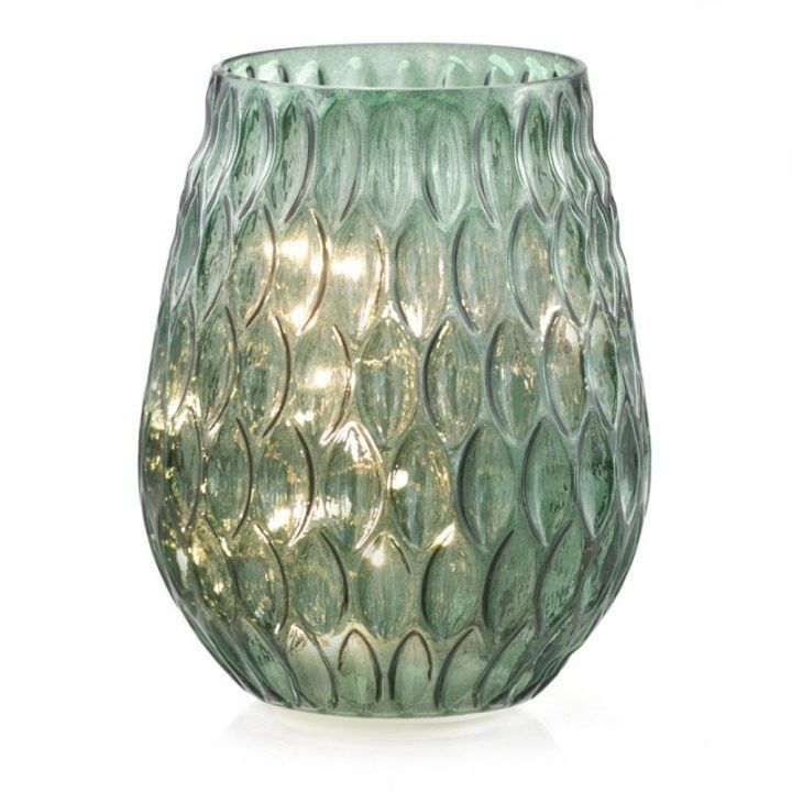 Žalia LED dekoracija AH Madrid Bottlegreen 14 x 19,2 cm
