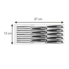 Peilių dėklas Flexispace, kreminės spalvos, 37×15 cm