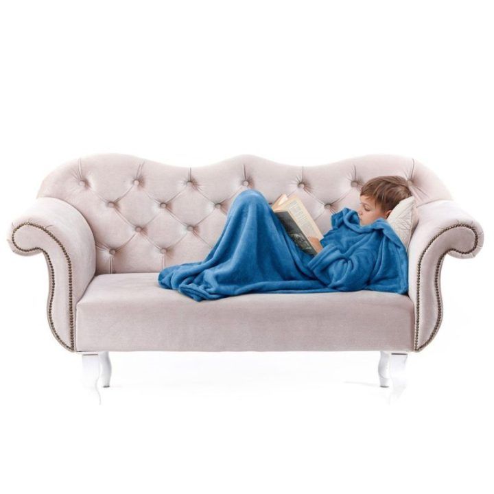 Antklodė vaikams, tamsiai mėlyna (90×105 cm) — LAZYKIDS INDIGO