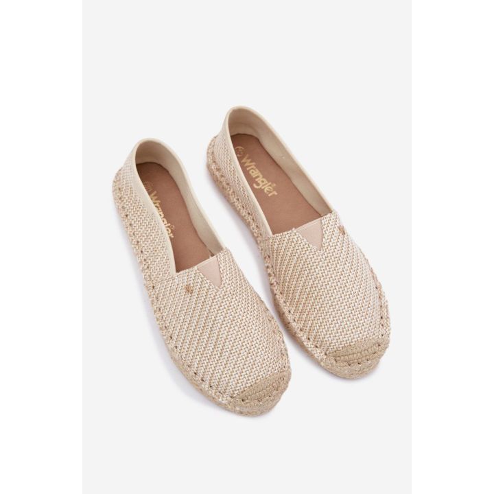 Šviesiai smėlio spalvos moteriškos espadrilės Wrangler su platforma