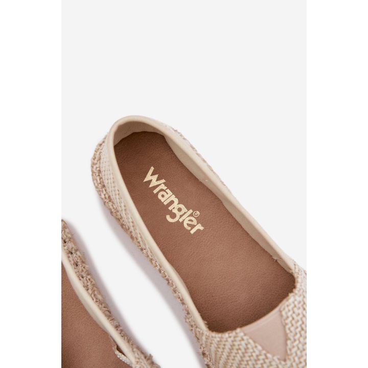 Šviesiai smėlio spalvos moteriškos espadrilės Wrangler su platforma