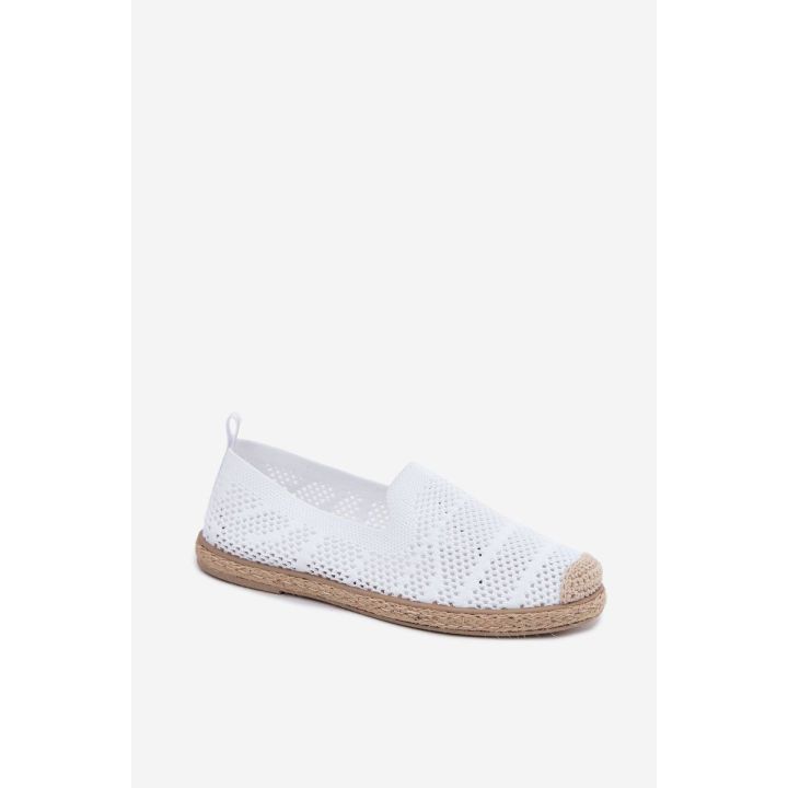 Baltos espadrilės Candessa