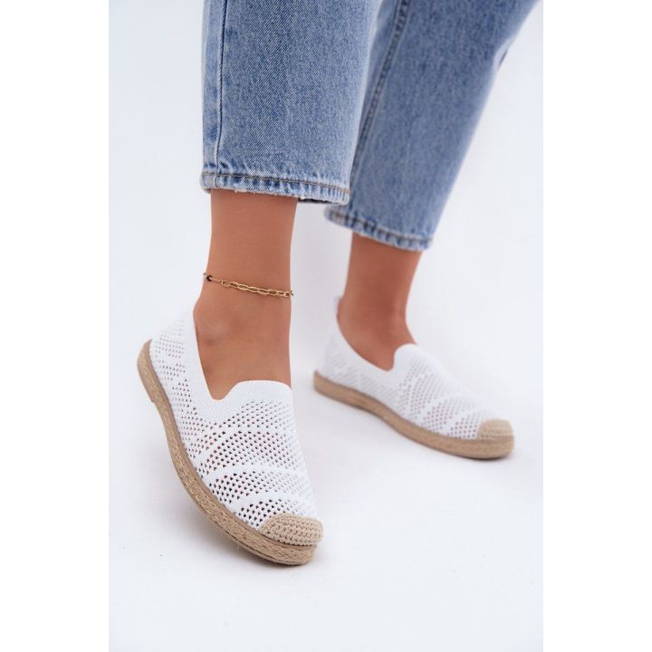 Baltos espadrilės Candessa