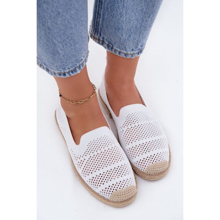 Baltos espadrilės Candessa