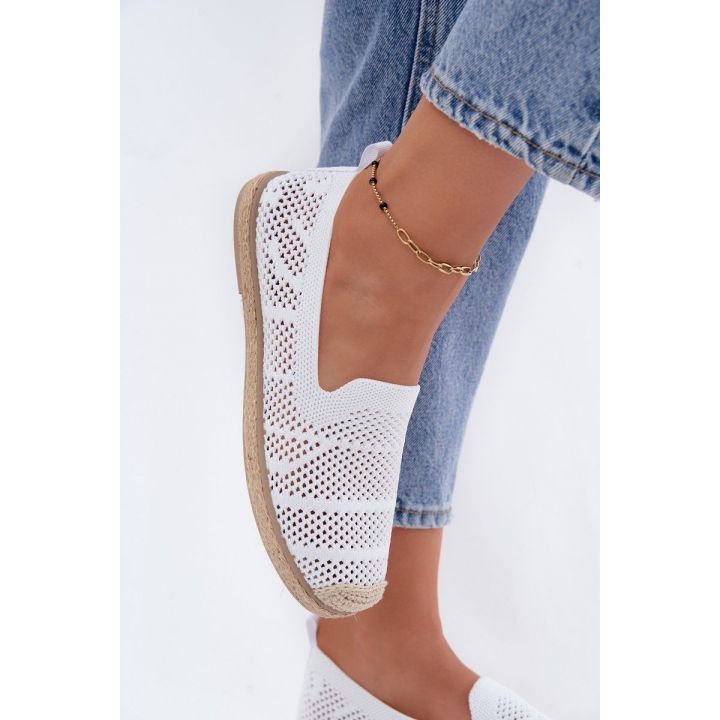 Baltos espadrilės Candessa