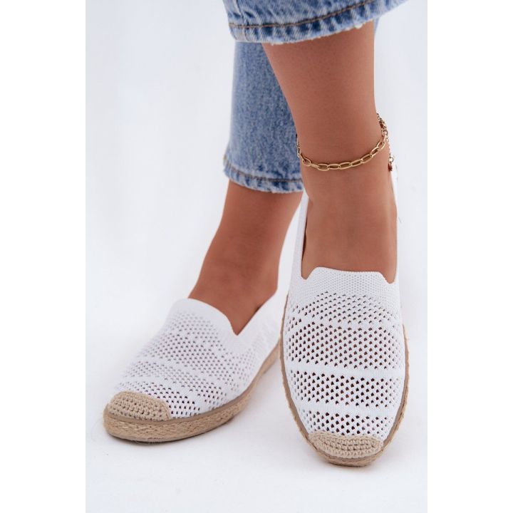 Baltos espadrilės Candessa