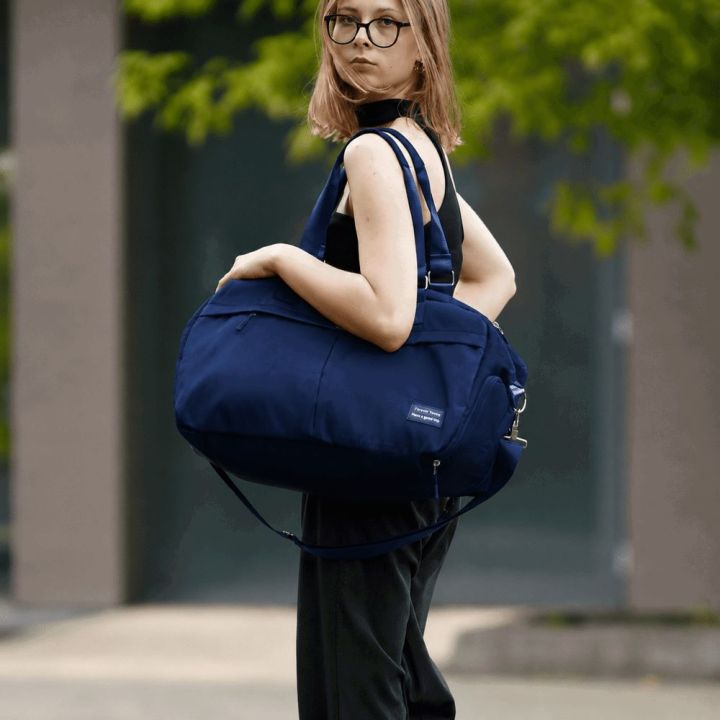 Medžiaginė kelioninė tašė Solier SM04 VEA, tamsiai mėlyna