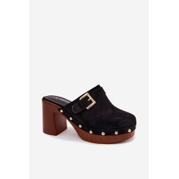 Basutės su kulnu Step in style iš odos imitacijos