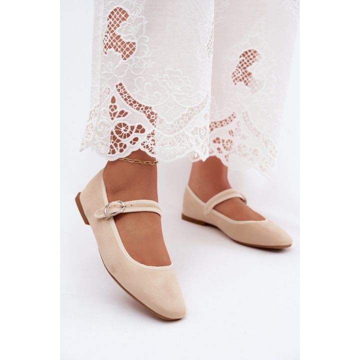Balerinos iš odos imitacijos su sagtimi Step in style