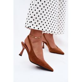 Zomšos imitacijos basutės su kulnu Step in style
