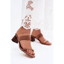 Zomšos imitacijos basutės su kulnu Step in style