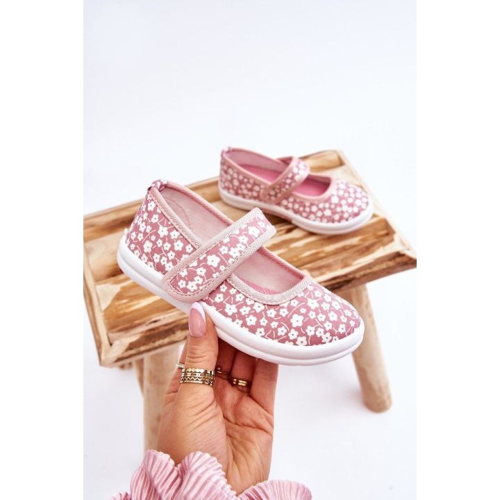 Vaikiškos Velcro balerinos, rožinės spalvos Selah