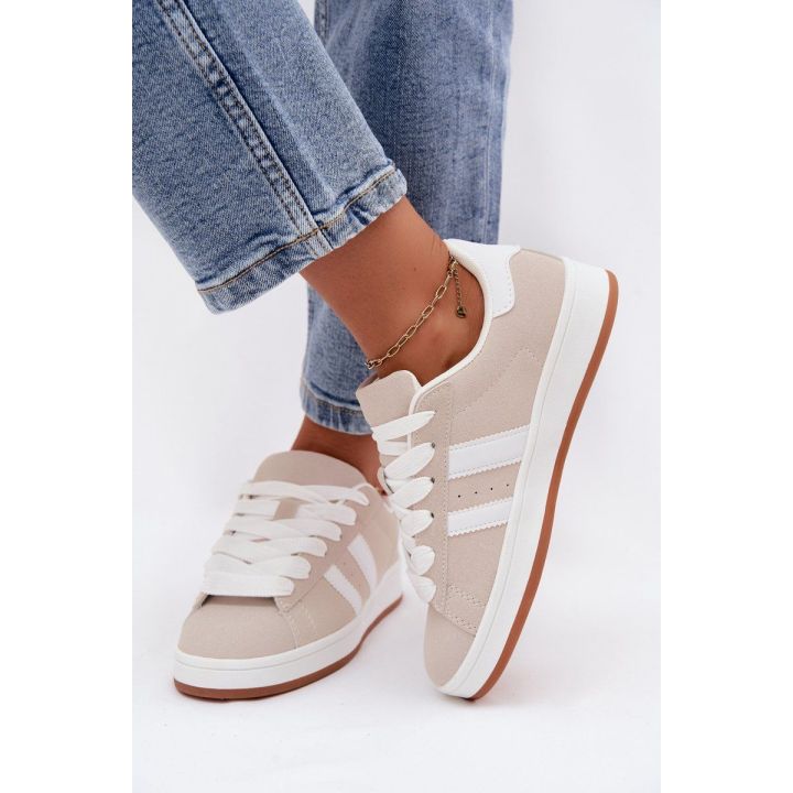 Smėlio spalvos moteriški sportbačiai su dirželiais Cascade