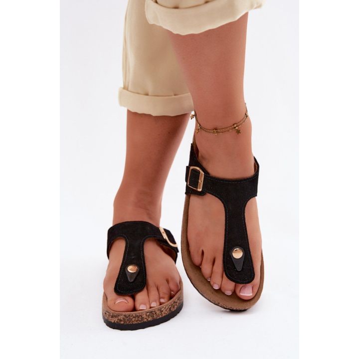 Juodos japoniškos šlepetės Step in style