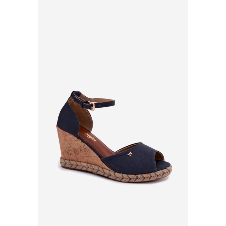 Tamsiai mėlynos basutės su kulnu Step in style