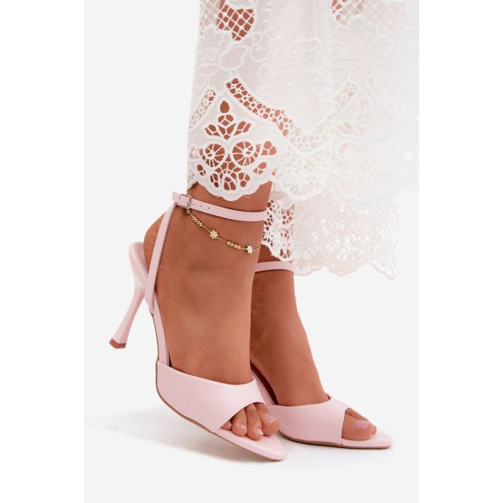 Rožinės aukštakulnės basutės Step in style