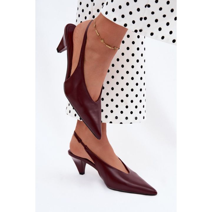 Bordo spalvos aukštakulniai bateliai Step in style