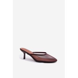 Rudos aukštakulnės basutės Step in style