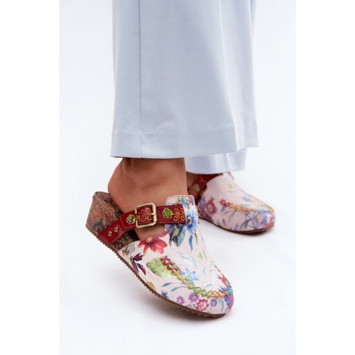 Gėlių rašto basutės su kulnu Step in style
