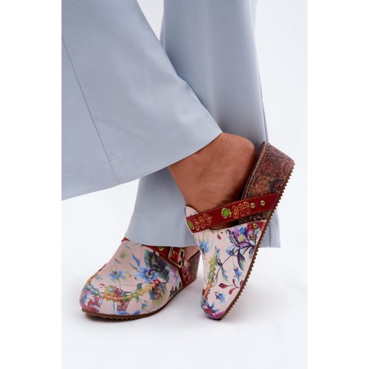 Gėlių rašto basutės su kulnu Step in style