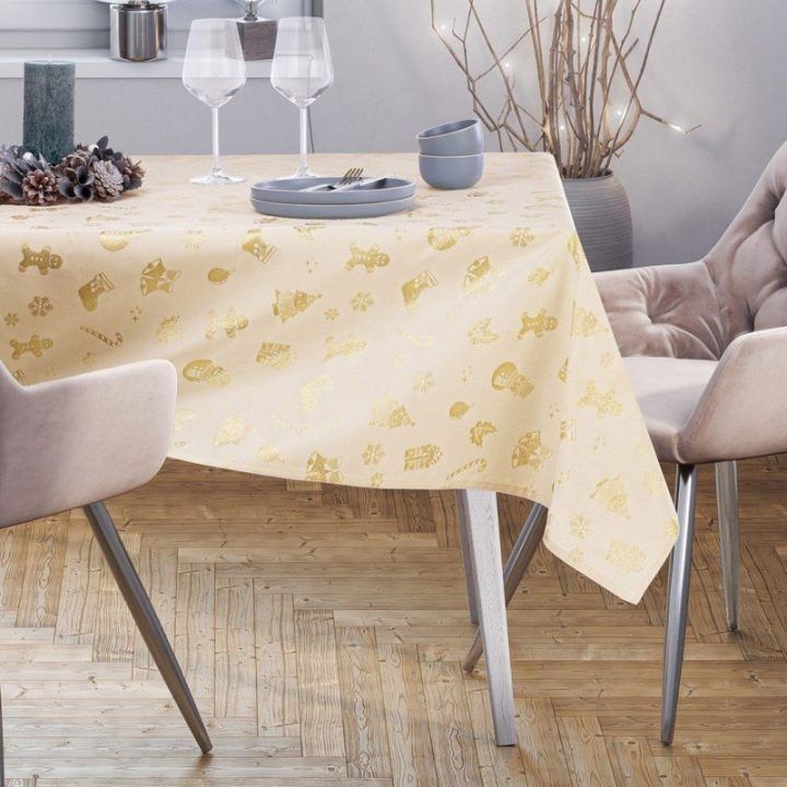 Staltiesė 40×140 cm auksinė AH CHRISTMASSTORY