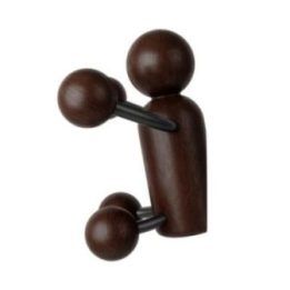Kabykla medinė juoda riešuto spalvos