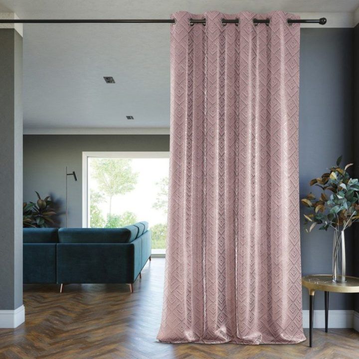 Užuolaida blackout 140×250 rožinė–auksinė CASPE